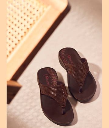 Puntoblu Brown Women's Thong Flip Flop