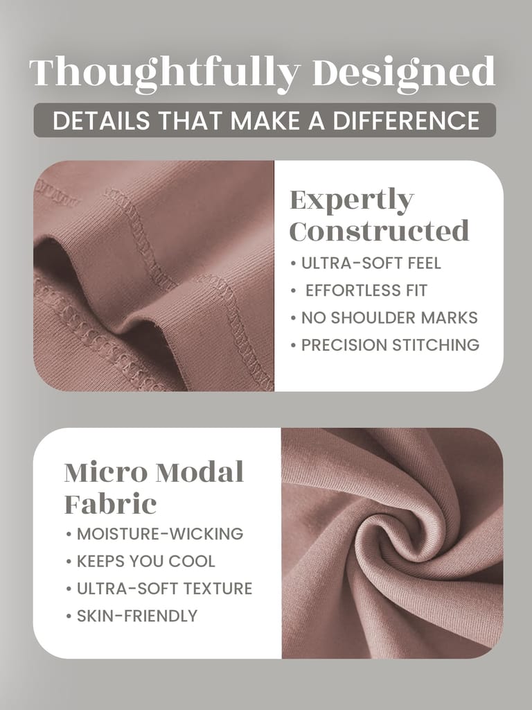 Freecultr Seamless Micromodal Camisole for Women with Adjustable Spaghetti Straps | Lightweight Layering Tank Top Casual Outfits & Sleepwear | Soft Breathable Stretch Fabric-Nude