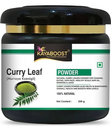 KAYABOOST Curry Leaves Powder, 100% Natural | for Hair Care Formulation | Hair Growth (200 g)