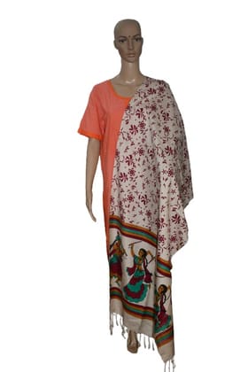 Pure organic Tussar Eri Printed Stole