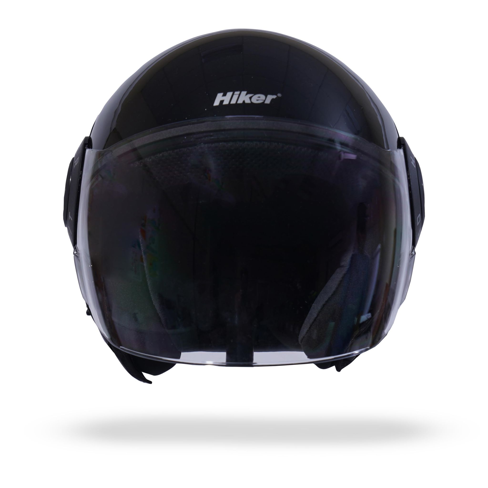HIKER by VARROC | Orbit Pro Half Face Helmet for Men and Women, ISI Certified Helmet, Lightweight, Polycarbonate Visor for Clear Visibility, Easy to Maintain