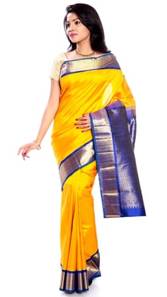 Saree For Wedding in Zari  (Yellow ) (MK202)