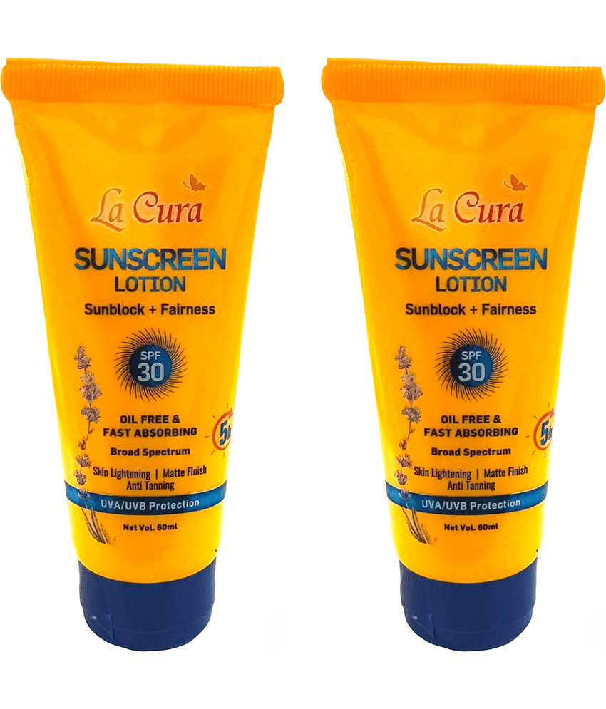 La Cura SPF 30 Sunscreen Lotion For All Skin Type ( Pack of 2 )