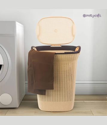 PrettyKrafts Beige Laundry Bags ( Pack of 1 )