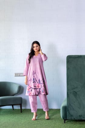 Rosewater Floral Cotton Co-Ord Set-XS