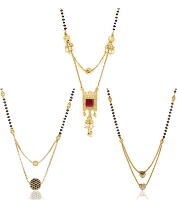 MGSV - Golden Mangalsutra Set ( Pack of 3 )