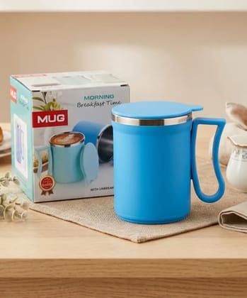 Insulated Stainless Steel Breakfast Mug with Lid