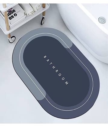 mahek accessories Anti-skid Rubber Bath Mat 40x60 cm ( Pack of 1 ) - Blue