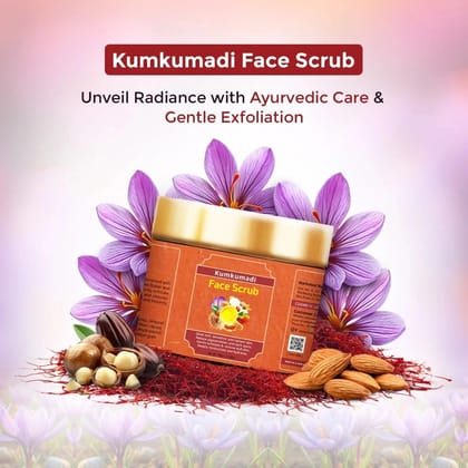 Kumkumadi Face Scrub: Nature’s Answer to Glistening and Flawless Skin-100gm / in