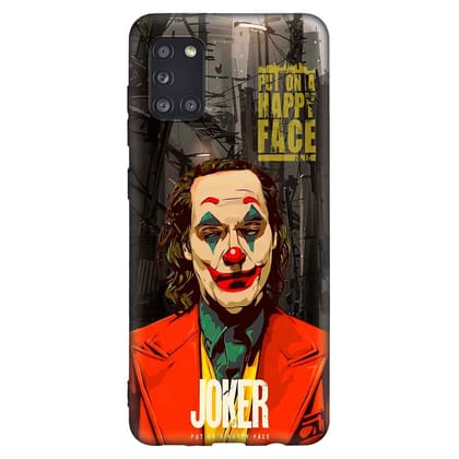 JOKER Put on Happy Face Samsung A31 Premium Embossed Mobile cover