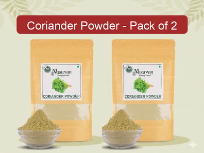 Vasuvan Coriander Powder (Pack of 2 - 200g Each) | Dhaniya Masala Kitchen Stock