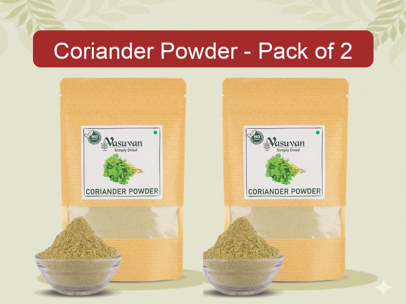 Vasuvan Coriander Powder (Pack of 2 - 200g Each) | Dhaniya Masala Kitchen Stock