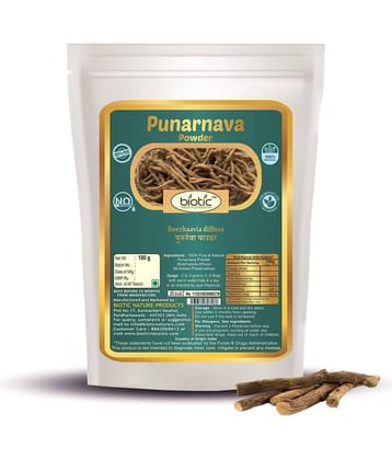 Biotic Punarnava Powder (Boerhavia diffusa) Punarva Churna 100 gm