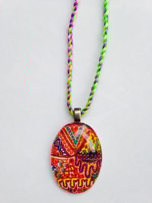 Citrus-Delight Oval Glass Pendant