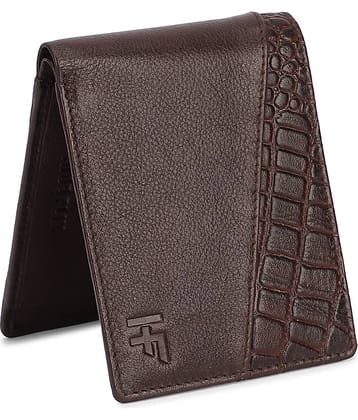 HIDEFLIX 100% Leather Solid Men's Regular Wallet With 5 Slots For Card ( Brown , Pack of 1 )