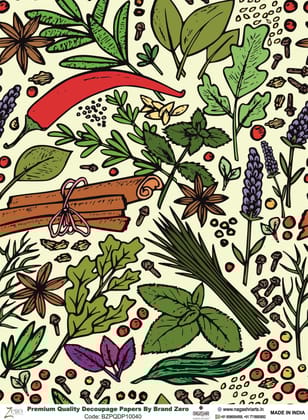 Brand Zero Premium Quality Decoupage Paper Pack of Two - Design Code: BZPQDP10040