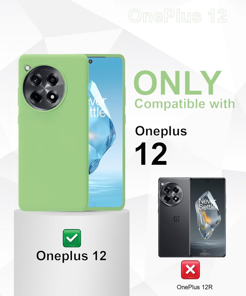 LIRAMARK Liquid Silicone Soft Back Cover Case for OnePlus 12 5G