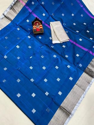 Pure Uppada Silver Coin Buta Saree