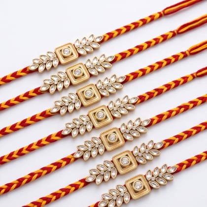 Designer Stone Studded Traditional Rakhi (1 piece)