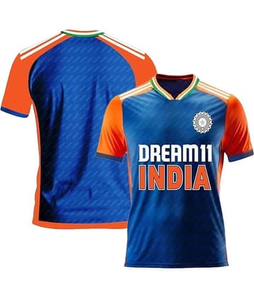 India Orange Color ODI World Cup Cricket Jersey