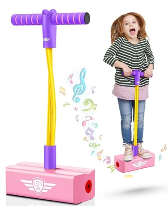 Foam Stick Jumper for Kids - Bungee Jumper for Kids Outdoor Toys, Foam Bouncing Toy for Kids, Squeaky Sounds Pogo Sticks, Great Gift for Boys and Girls