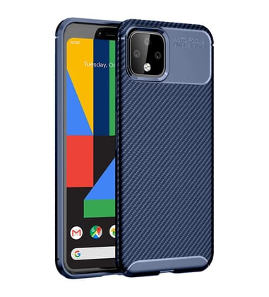 Aramid Fibre Series Shockproof Armor Back Cover for Google Pixel 4, 5.7 inch, Blue