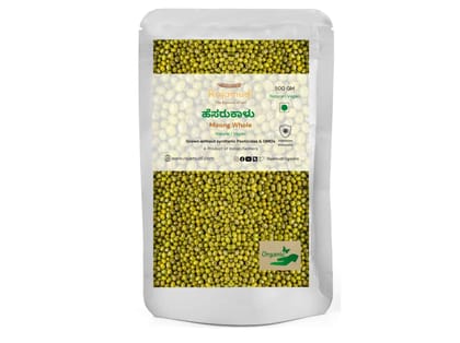 Rajamudi Organics Moong Whole/Green Gram  - 500 Gram