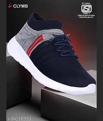 Clymb Navy Men's Sports Running Shoes