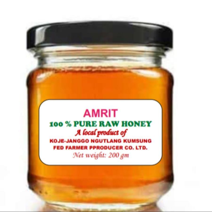 Amrit | 100% Pure Raw Honey - 200 gm - 200 gm - One Pack