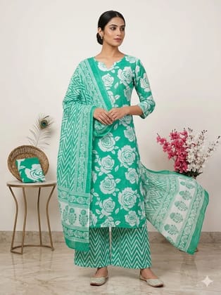 Stitched Cotton Sets Elegant Hand Block Printed Cotton Kurti Sets perfect for daily wear and festive occasions!Comfort fit | Soft breathable fabric | Beautiful hand block prints...