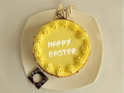 Happy Easter Butterscotch Cake One Kg [Egg]