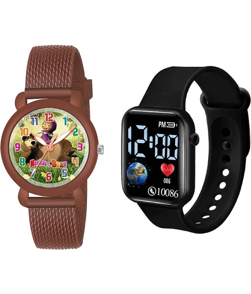 Cosmic Multicolor Dial Analog Girls Watch ( Pack Of 2 )