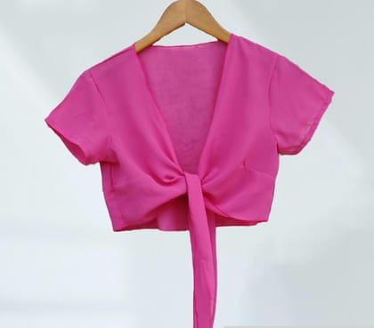 Poly Georgette Shrugs VI-L / Fuchsia Solid