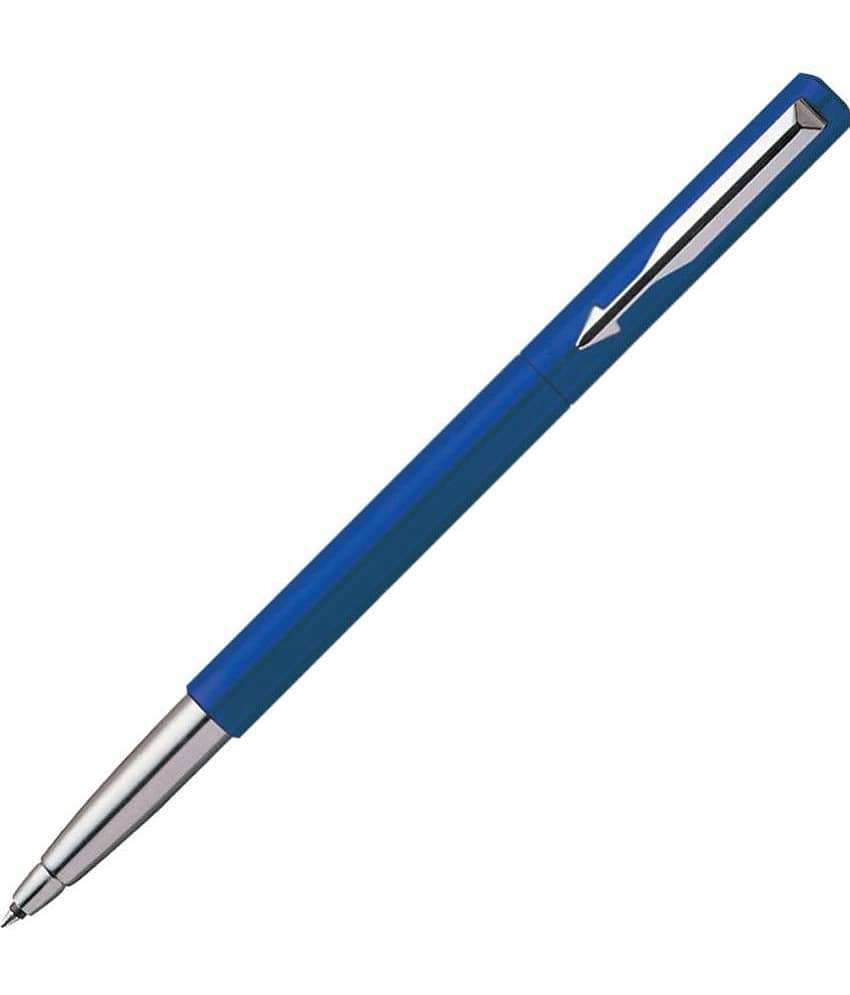 Parker Vector Standard Chrome Trim Blue Body Color Roller Ball Pen