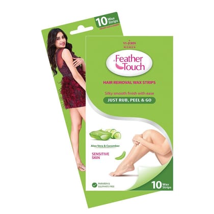 VI-JOHN FEATHER TOUCH ALOE VERA & CUCUMBER HAIR REMOVAL WAX STRIPS 10 STRIPS VI-JOHN FEATHER TOUCH ALOE VERA & CUCUMBER HAIR REMOVAL WAX STRIPS 10 STRIPS