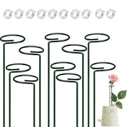 Metal Stem Climber Plant Support Garden Round Trellis-Pack of 2