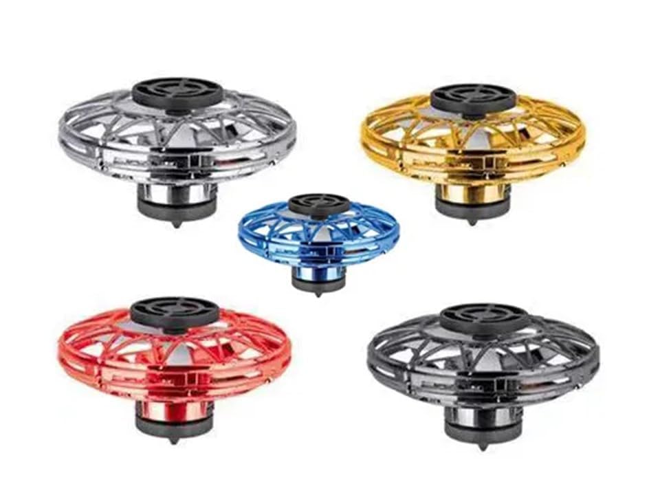 Fingertip Upgrade Flight Gyro Flying Spinner Decompression Toy for Kids Adults Hand Operated UFO Fly Spinner Led Light Outdoor Fun Game USB Rechargeable Pack of 1