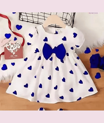 VELION Rayon Frock For Baby Girls ( Pack of 1 , Blue )