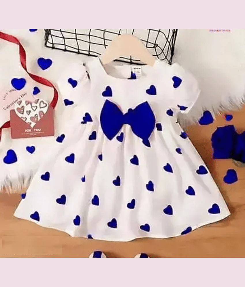 VELION Rayon Frock For Baby Girls ( Pack of 1 , Blue )