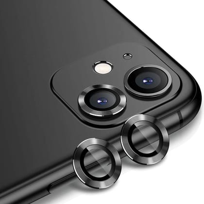 Metallic Camera Lens Protector - Black-Apple iPhone 11