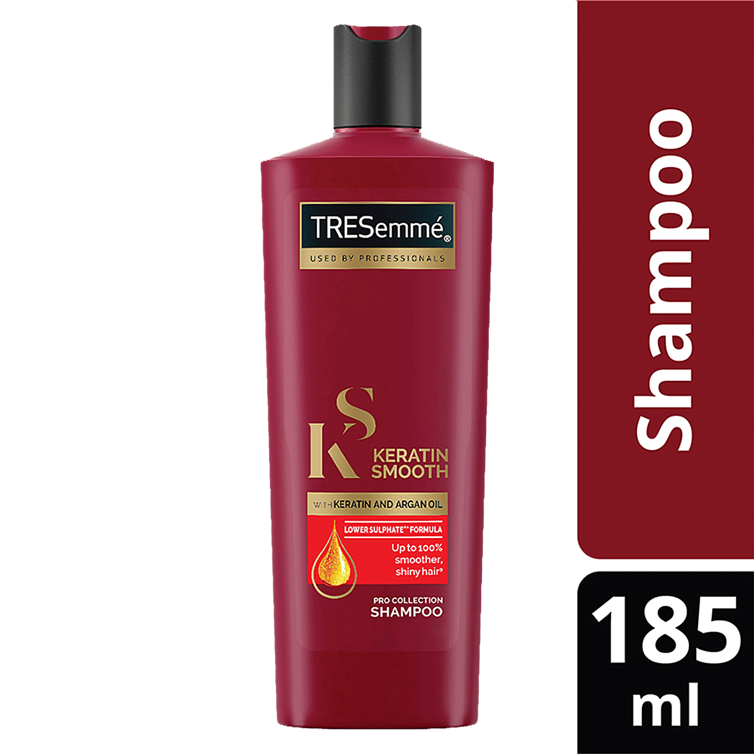 Tresemme Keratin Smooth Pro Collection Shampoo - Keratin & Argan Oil, Lower Sulphate Formula, Upto 100% Smoother Shiny Hair, 180 Ml