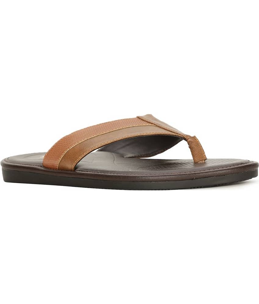 Bata Tan Men's Thong Flip Flop