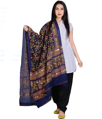 Apratim Blue Cotton Dupatta
