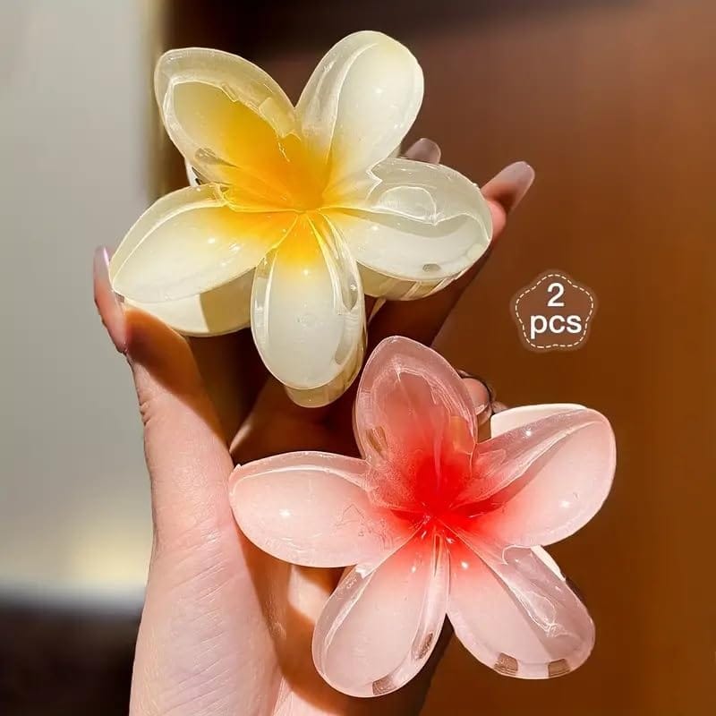 2pcs Plastic Flower Claw Clips