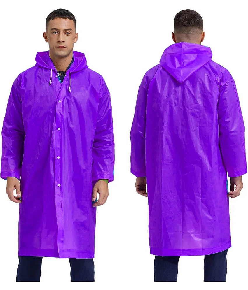 Infispace Purple PVC Men's Raincoat ( Pack of 1 )