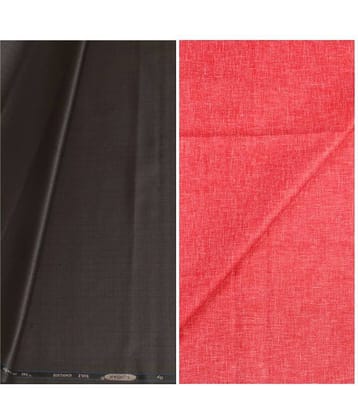 KUNDAN SULZ GWALIOR - Multi Cotton Blend Men's Unstitched Shirts & Trousers ( Pack of 2 )