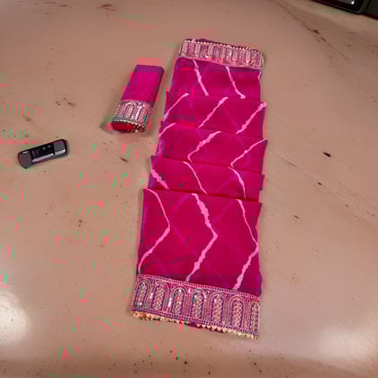 Fashionable Georgette Saree with Blouse Piece || Trendy & Fashion-Forward Georgette Saree with Lace || Sophisticated & Trendy Georgette Saree || #stylish