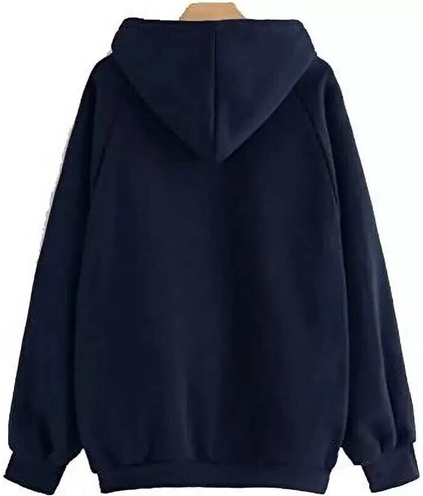 FABRIPPLE Fleece Hooded Men's Sweatshirt - Navy ( Pack of 1 )