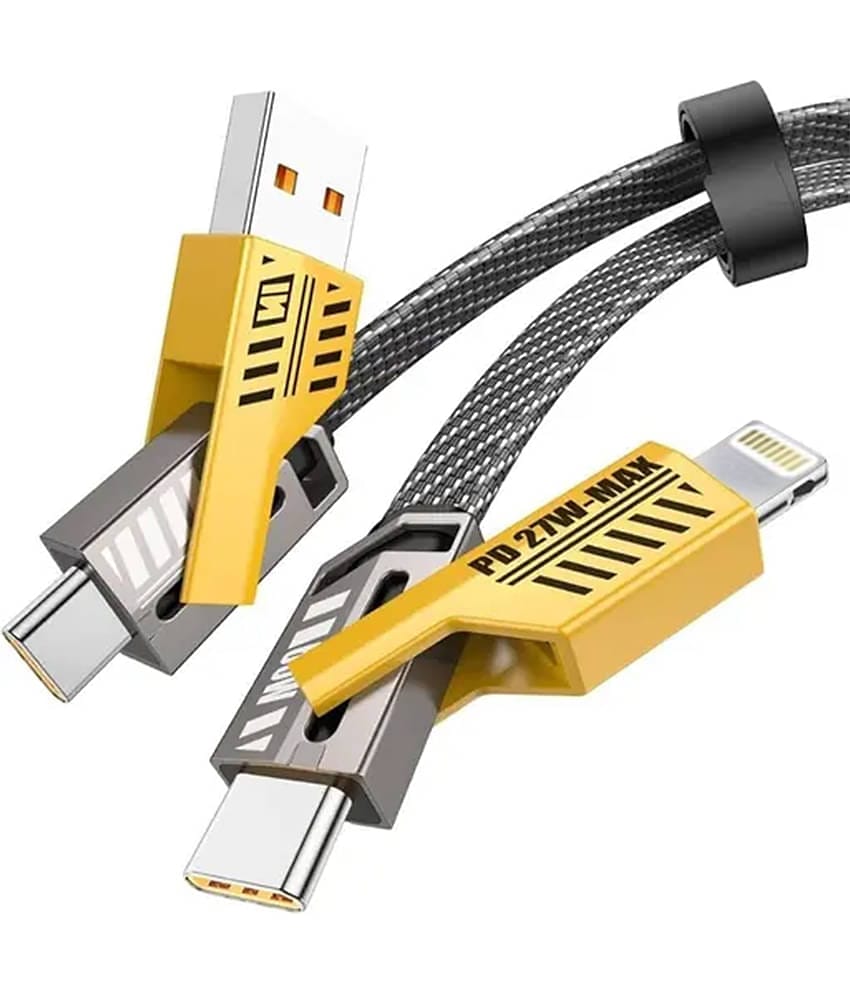 Tecsox Yellow 5 A Type C Cable 1.2 Meter