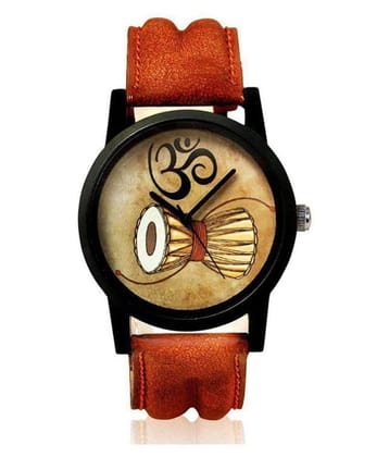 newmen MAHADEV DAMRU Leather Analog Mens Watch